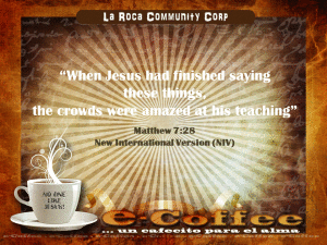 1eCoffee Matthew 7.28 092713