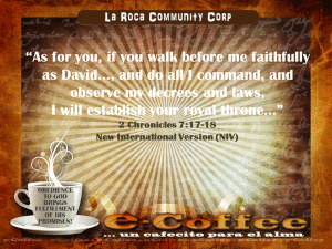 1eCoffee 2 Chronicles 7.17-18 033114