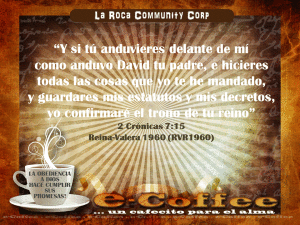 1eCoffee 2Cronicas 7.17-18 310314