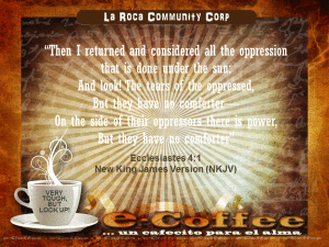 1eCoffee Ecclesiastes 4.1 040714