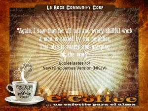 1eCoffee Ecclesiastes 4.4 040814