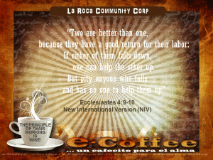 1eCoffee Ecclesiastes 4.9.10 041114