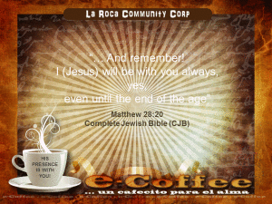 1eCoffee Matthew 28.20 050514